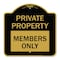 Signmission Designer Series Private Parking Members Only, Black & Gold Aluminum Sign, 18" x 18", BG-1818-23255 A-DES-BG-1818-23255 - alternate 1
